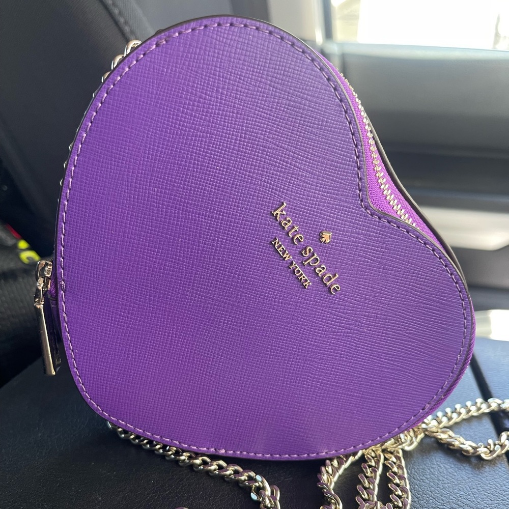 Kate Spade Love Shack Mini Heart Crossbody - Purple